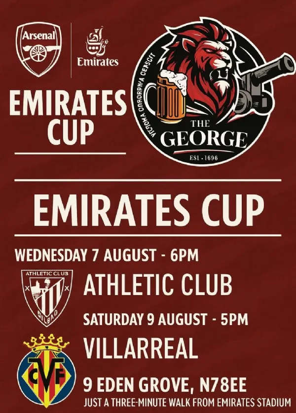 Emirates Cup Double Header Arsenal Face Athletic Club and Villarreal in Pre Season Tests